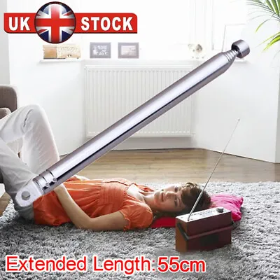 7 Section 10-55cm Telescopic Aerial Antenna For TV Radio DAB AM/FM Replacement A • £3.95