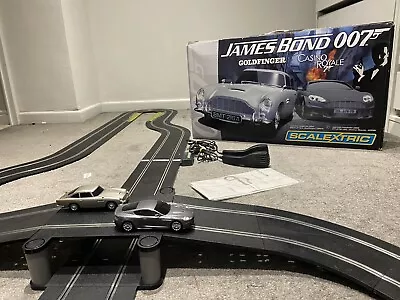 James Bond 007 Casino Royale Goldfinger Scalextric Set - ONE CAR FAULTY See Info • £69.99