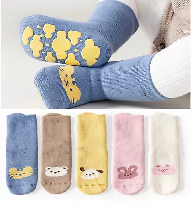 Anti-Slip Baby Boy Girl Toddler Grips Floor Safety Walking Socks 1-3 Years • £4.99