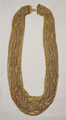 Vintage Les Bernard Gold Tone Necklace 27  28 Chains Signed • $19.95