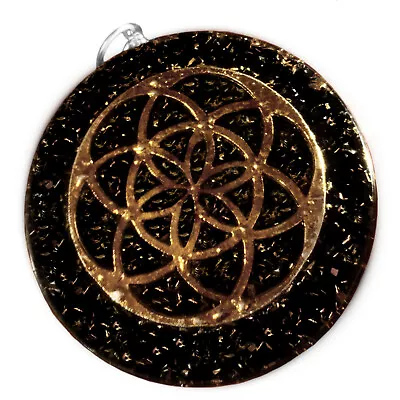 $17.98 • Buy Tourmaline Sacred Geometry Pendant Seed Life Necklace Orgone Energy Orgonite
