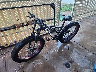 26  X 4.0 Fat Tire Bicycle Beach Mountain Bike Full Suspension 21 Speed Black • $300