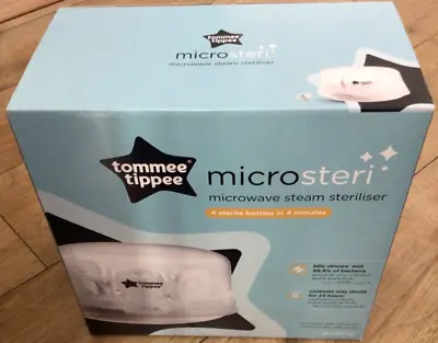 Steriliser Microwave Steam Tommee Tippee 4 Sterile Bottles In 4 Minute Baby Bnib • £9.99