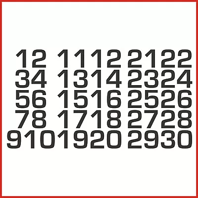 £2.49 • Buy Sticky Back Vinyl Numbers 1-30 Eurostile 10/15/20/30/40/50mm Doors Signs Lockers