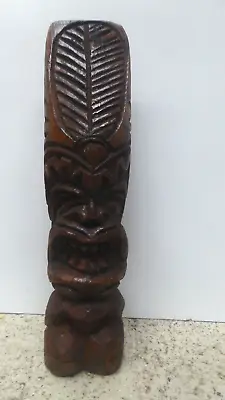 Vintage Carved Wooden Tiki Statue Tonga Totem  Maori Hawaiian Tiki Bar • $50.89