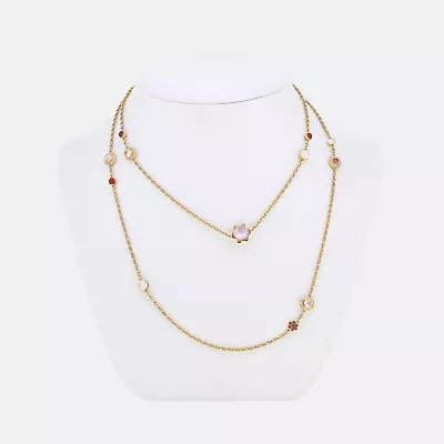 Montblanc Cabochon Diamond And Gemstone Necklace - 18ct Rose Gold  • $5367.54