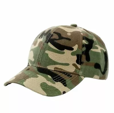 £8.99 • Buy Unisex Baseball Camouflage Military Army Print Cap Sports Peak Hat Classic Cap