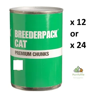 £18.99 • Buy BREEDERPACK CAT PREMIUM CHUNKS IN JELLY VARIETY PACK Wet Food - 12 Or 24 Tins