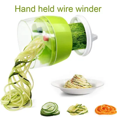 £6.79 • Buy Handheld Vegetable Shredder Slicer Heavy Duty Veggie Spiral Cutter Green