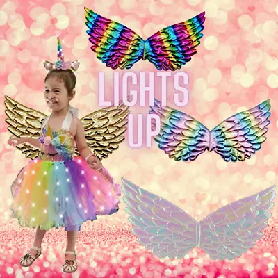 $20 • Buy LED LIGHT UP Girl Flower Girl Unicorn Princess Dress Tutu Costume Birthday Party