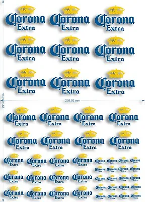 Corona Extra Model Or RC Decal Transfer Stickers A4 Sheet / A5 Sheet Options  • £5.99