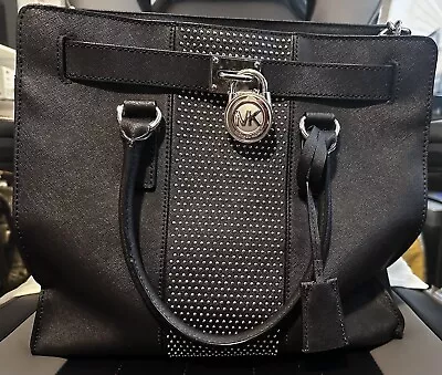 Michael Kors Hamilton Studded Extra Large Black Leather • $40.92