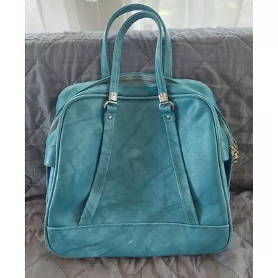 Vintage American Tourister Escort Carryon Tote Overnight Bag Blue • $32.79