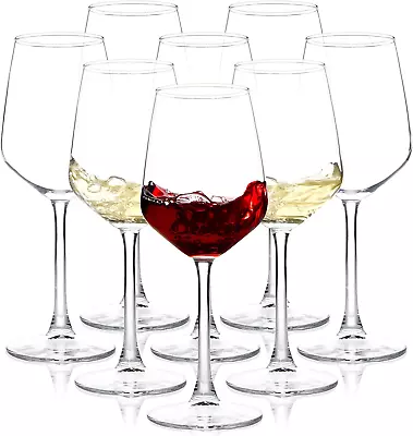 Long Stem Wine Glasses Set Of 8 12Oz Clear Red/White For Party Wedding And Hom • $30.88