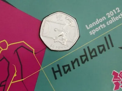 2011 OLYMPIC GAMES 50p COIN HANDBALL ON A ROYAL MINT CARD • £6.99