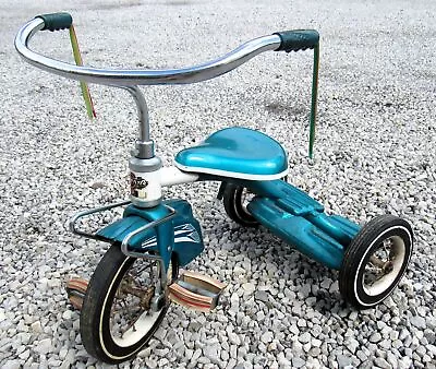 1962 Vintage Western Flyer Survivor Tricycle All Original Parts Vg Condition Usa • $275