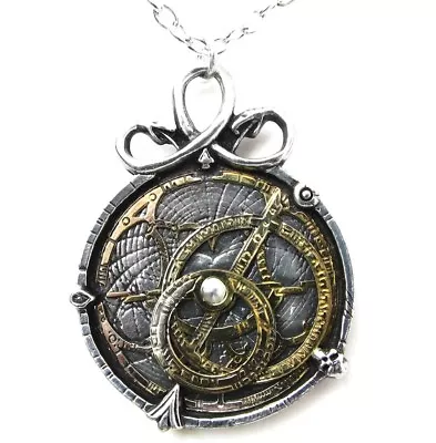 Anguistralobe Astrolabe Steampunk Pendant Pewter & Brass By Alchemy Empire P188 • $40.95