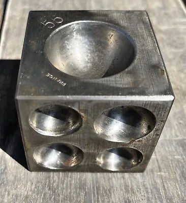 Vtg DAPPING BLOCK DAPPING CUBE 55mm Steel MADE In FRANCE Jewelry Making • $69.99
