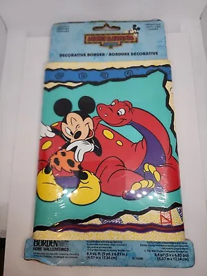 Mickey & Friends Wall Paper Border Decorative Mouse Dinosaur  Pre-Pasted 15 Feet • $12
