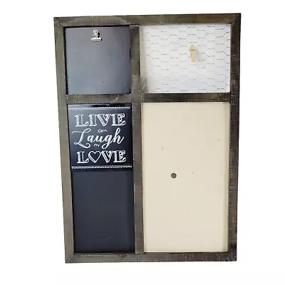 Message Chalk Board Live Laugh Love Wire Magnetic Hanging 22 Inch Prinz • $19.60