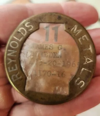 Vintage REYNOLDS METALS Numbered Workers Badge  • $24.95