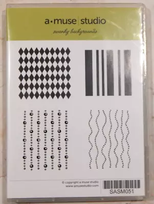 Used A Muse Studio Rubber Stamps  SWANKY BACKGROUNDS  #SASM051 Patterns Designs • $8.99