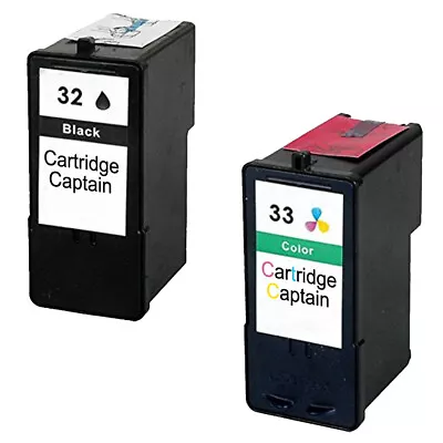 2 Ink Replace For Lexmark 32 &33 X5270 X5400 X5410 X5470 X7300 • £15.59