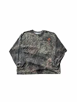 Mossy Oak Brush Camouflage Long Sleeve Camo T Shirt Size 3XL • $25