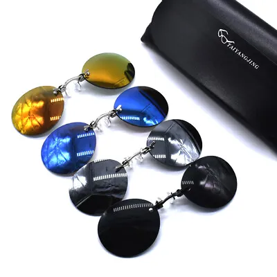 Trend 2021 Matrix Morpheus Clip On Nose Sunglasses Retro Round Shades Men UV400 • $3.67