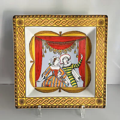 Rosenthal FORNASETTI  Commedia Dell Arte TRAY 8 2/3 X 8 2/3 Inch 22X22 Cm DISH • $229