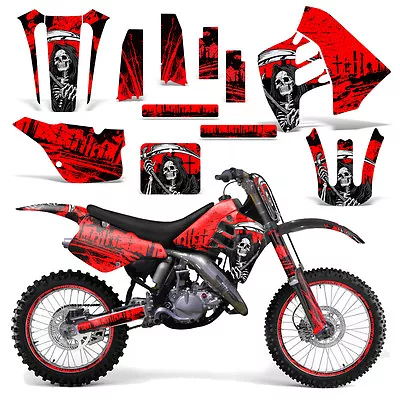 Decal Graphic Kit Backgrounds Suzuki RM125 RM250 125 250 Dirt Bike 93-95 REAP R • $79.95