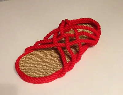Rope Sandals Women's Size 9 Medium Width Red • $29