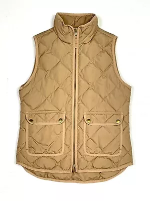 J.CREW Excursion Vest Quilted Down Puffer Camel Tan Saddle XS 02725 • $45