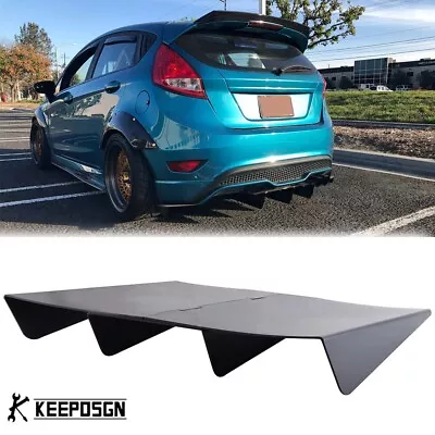 Rear Diffuser 4 Fins Bumper Lip Spoiler Lower Splitter For Ford Fiesta SSEST • $57.11