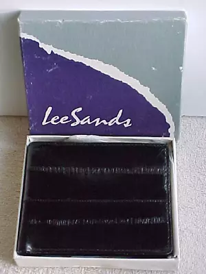 Vintage Lee Sands Genuine Eelskin Bifold Mens Wallet New Made In Korea • $39.75