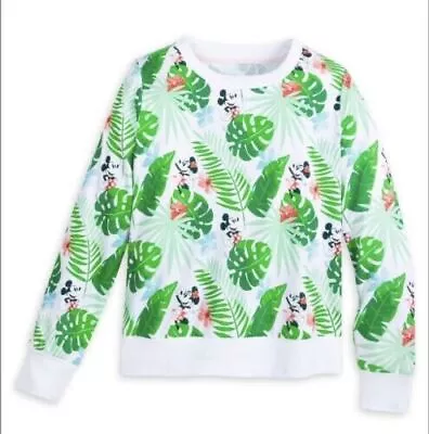 Disney Parks Mickey & Minnie Mouse Tropical Sweatshirt - Sizes: M L & XL - BNWT • £9.99