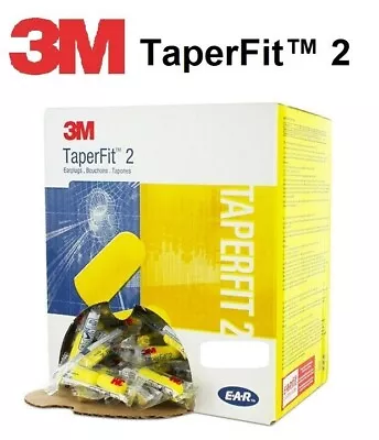 3M E-A-R TaperFit 2 Earplugs 200 Pairs LARGE (Taper Fit II  26dB Class 5) • $49.20