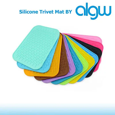£3.99 • Buy Home Kitchen Heat Resistant Silicone Trivet Mat Hot Pan Non-Slip Holder 4 Colors