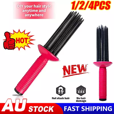 Heatless Curling Brush Roller Tool Hair Fluffy Styling Curler Comb Hair Curler • $11.36