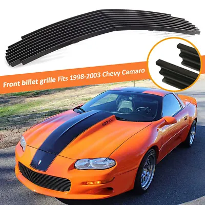 Fits 1998-2003 Chevy Camaro Black Grill Front Main Upper Billet Grille Insert • $62.98