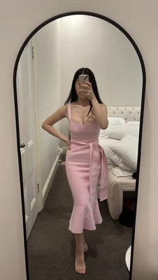 $350 • Buy Scanlan Theodore Pink Crepe Dress XS