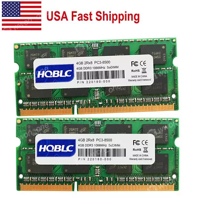 USA 8GB 2x4GB PC3-8500 DDR3 1066MHz Memory For MacBook Pro Mid-2009 17 In A1297 • $24.99