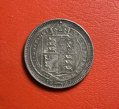 1887 Jubilee Head Silver Shilling In Extremely Fine Condition • £13.50