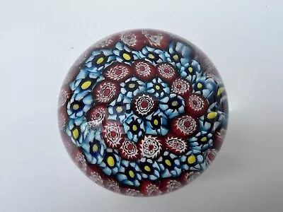 Vintage 1970s Murano Millefiori 8cm Diameter Paperweight • £25