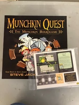 MUNCHKIN QUEST + PROMO Erw. - Game By Steve Jackson Games - Like New - English • $32.46