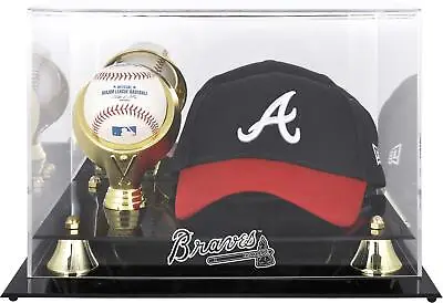 Atlanta Braves Acrylic Cap And Baseball Logo Display Case - Fanatics • $74.99