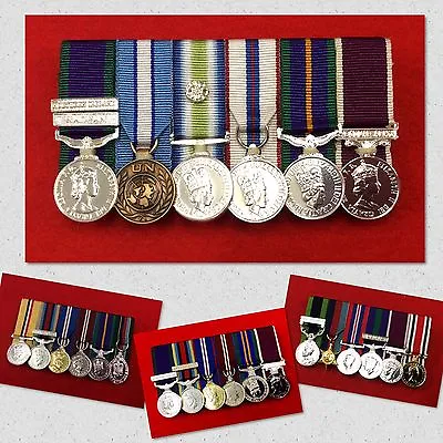 £79.50 • Buy 6 X Supplied & Court Mounted Miniature Medal Group Choose Your Miniature Medals