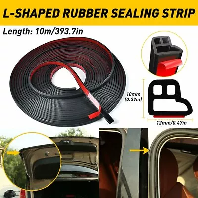 10M/32FT Car Door Rubber Seal Weatherstrip Hood Trunk Trim Edge Guard Strip • $16.99