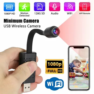 HD 1080P Mini Wireless USB Camera Micro Home Security Remote Viewing Motion Cam • £19.74