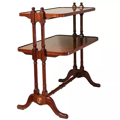 Henredon Regency Style Two-Tier Mahogany Side Table Tea Table Dumbwaiter • $595